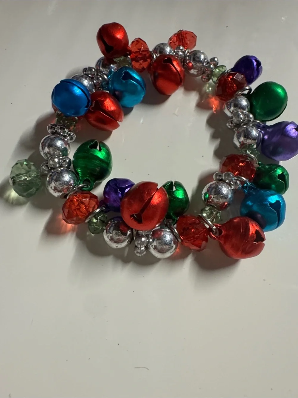 Festive Multi-Color Jingle Bell Musical Stretch Bracelet - Festival / Holiday